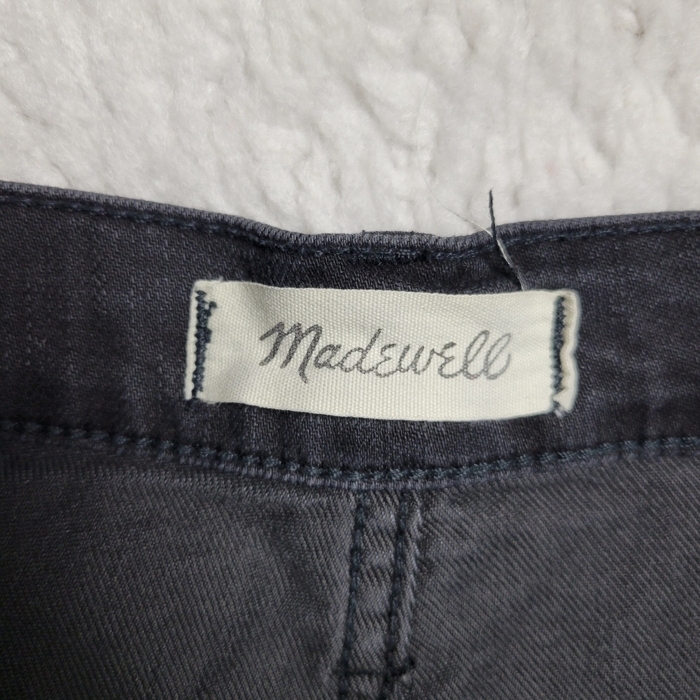 Madewell Slim Wide-Leg Crop Jeans Women's 31 Charcoal Gray Black High Rise - Picture 3 of 8